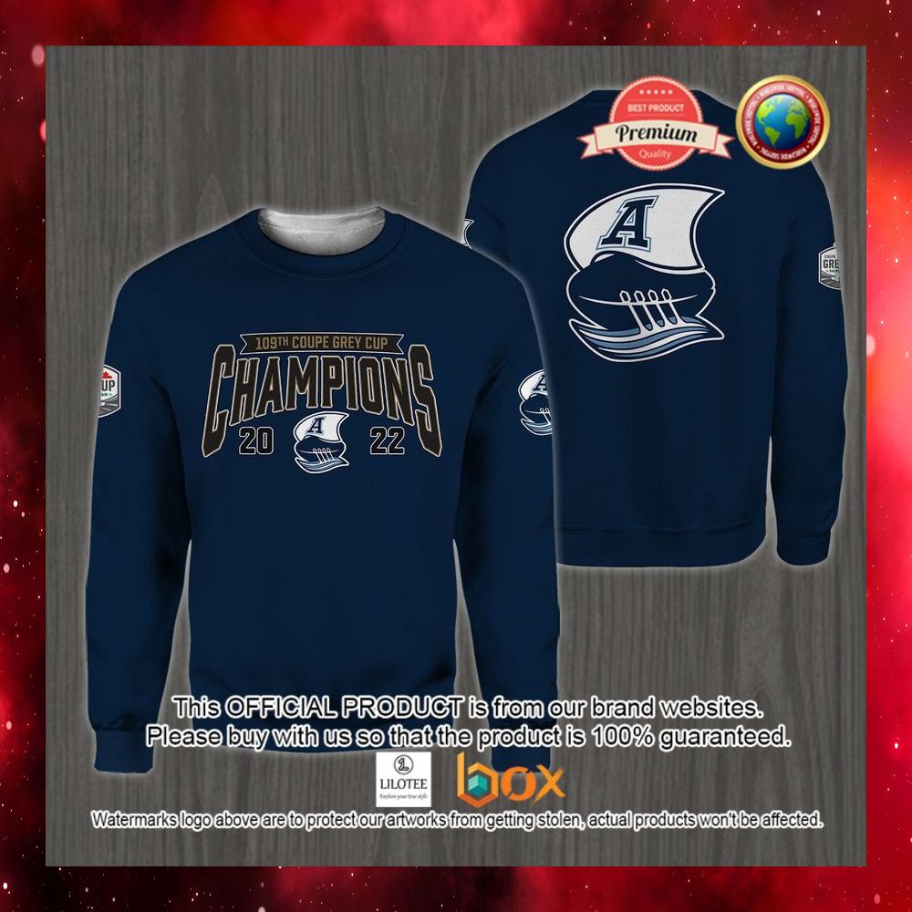 HOT 109th Grey Cup Toronto Argonauts Champions 2022 3D Hoodie, T-Shirt 6
