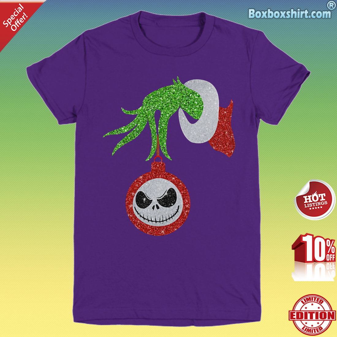 Christmas Grinch finger Jack Youth Tee