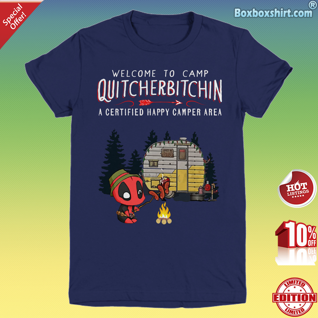 Deadpool welcome to camp quitcherbitchin Youth Tee