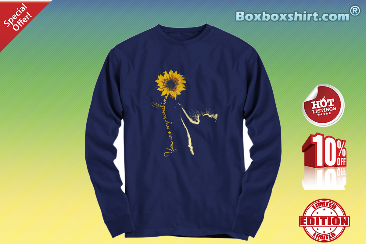 You are my sunshine sunflower cat Long sleeve tee