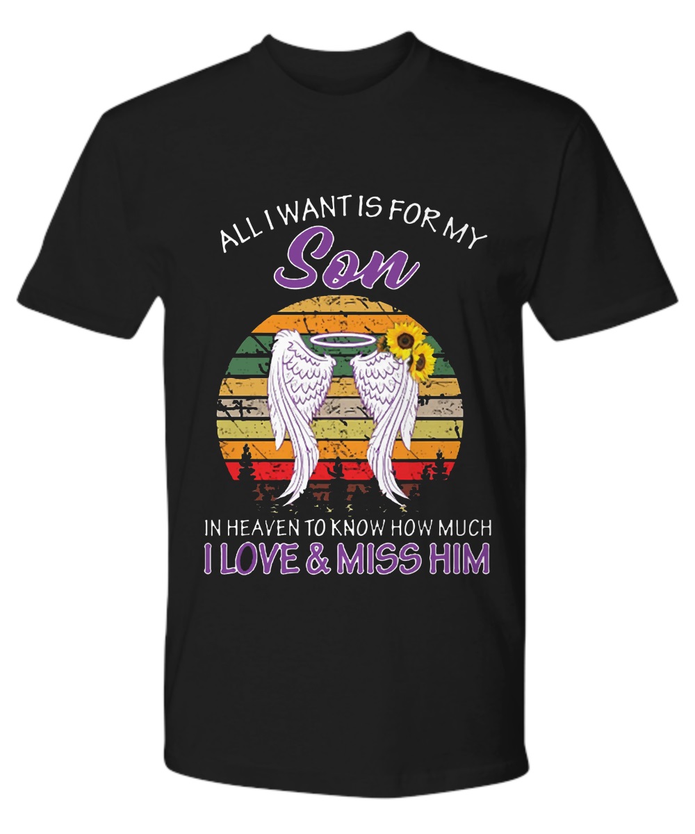 All I want is for my sun in heaven I love and miss him shirt 3
