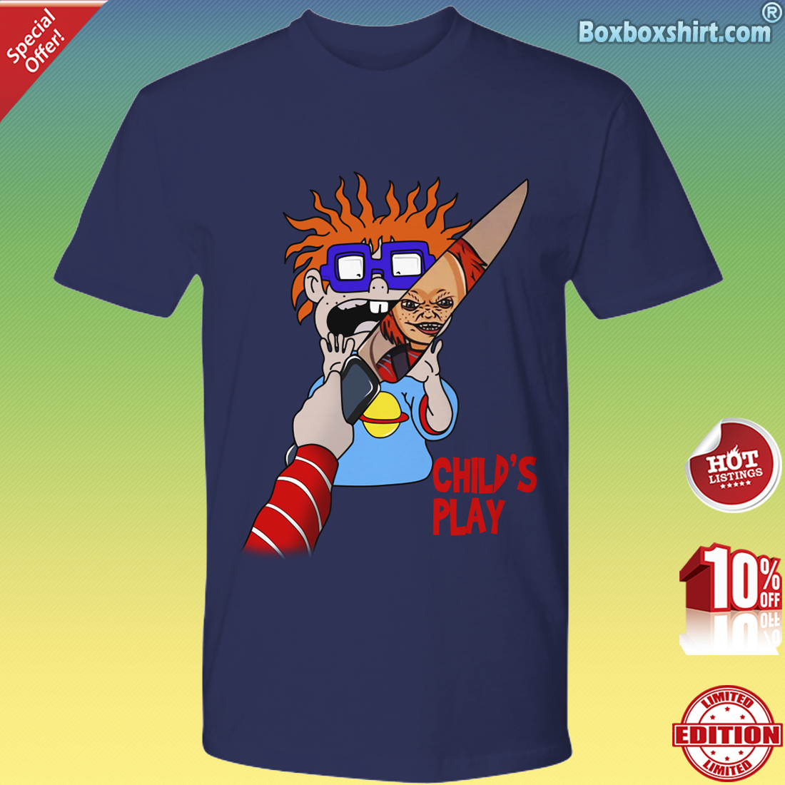 Rugrats Chuckie Child's Play knife shirt