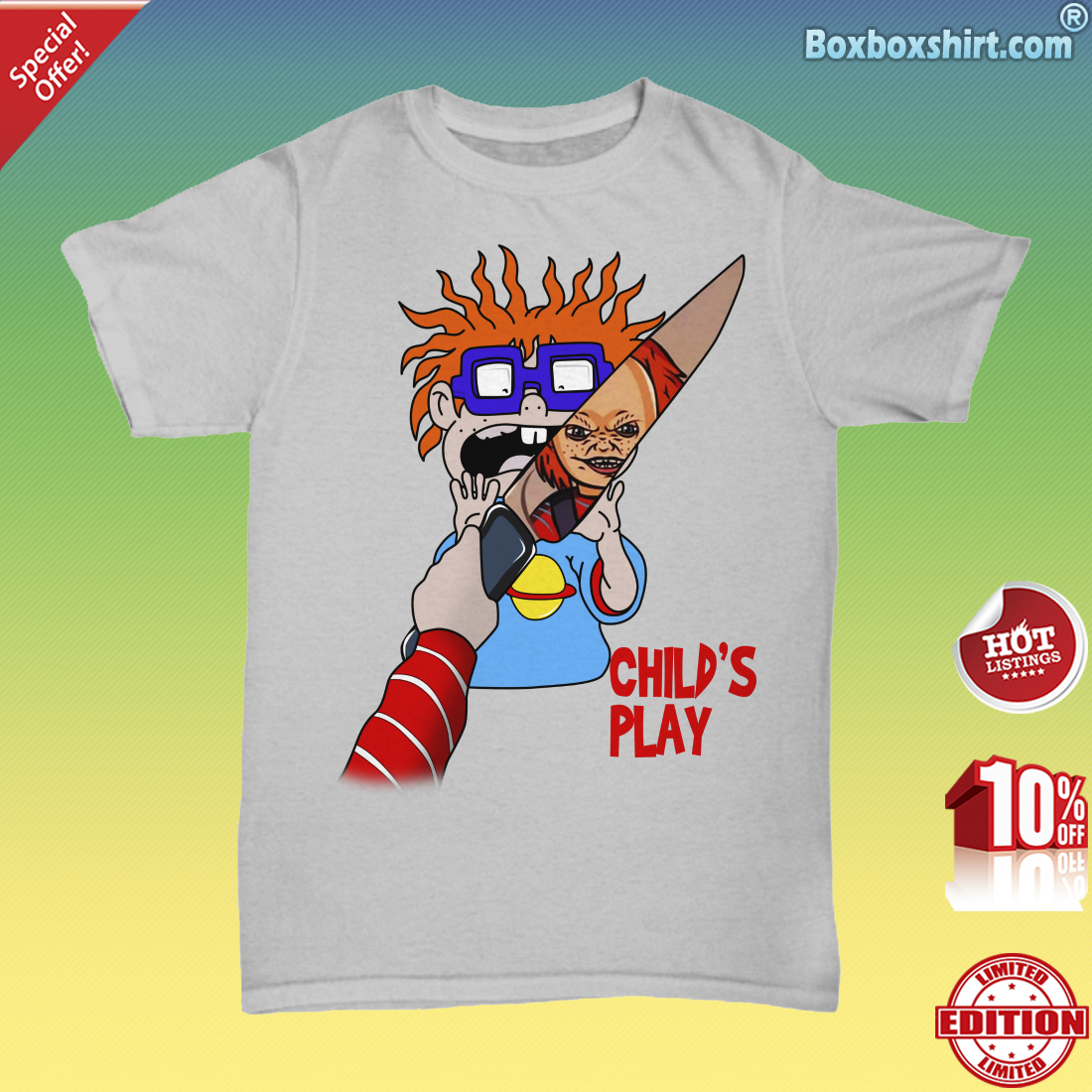 Rugrats Chuckie Child's Play knife unisex tee