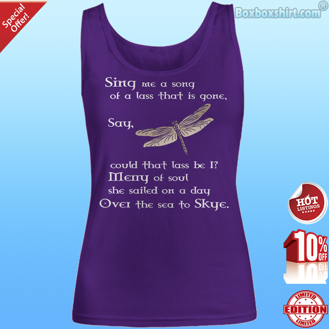 Butterfly sing me a song merry of soul over to skye Women's Tank Top