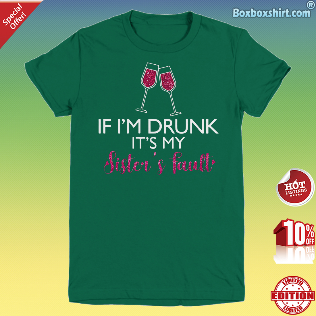 Wines if I'm drunk it's my sister's fault Youth Tee