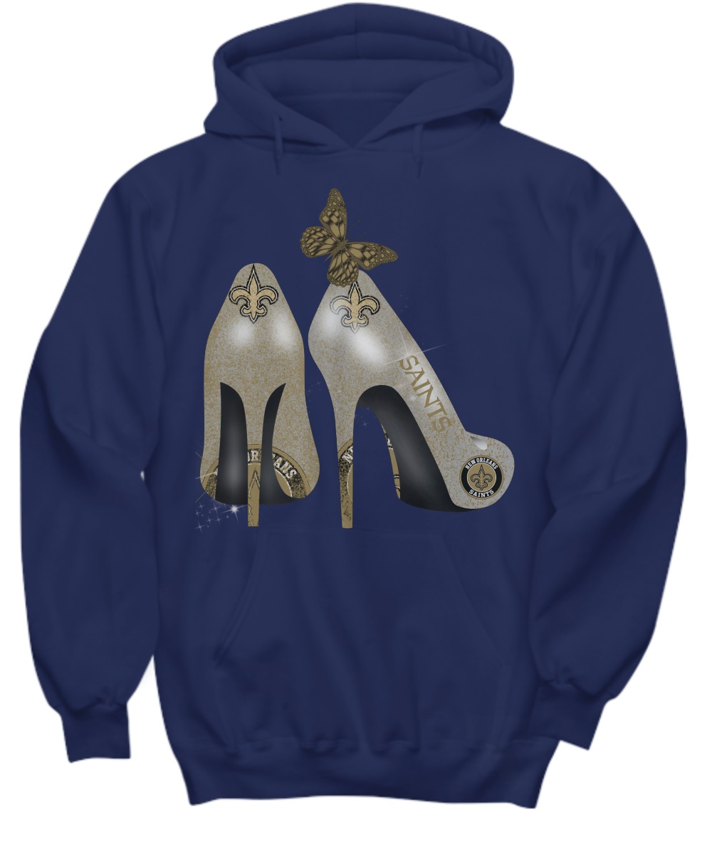 New Orleans Saints NFL high heel shoes with butterfly shirt, hoddie 1