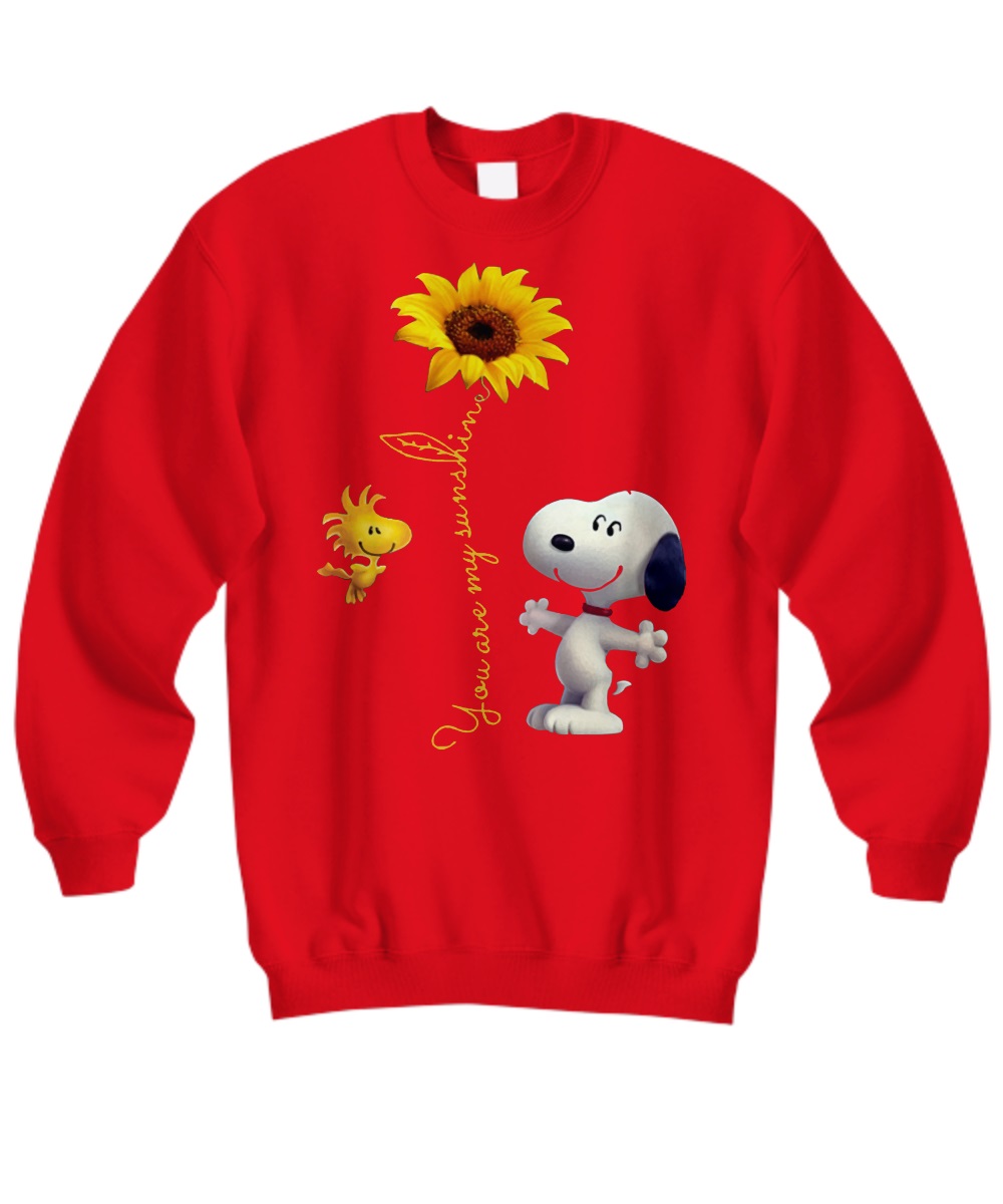 Snoopy dog and friend you are my sunshine shirt, youth hoddie 2