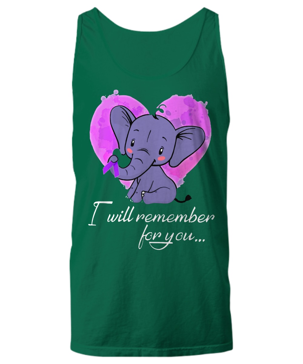 Autism Awareness elephant I will remember for you shirt 1
