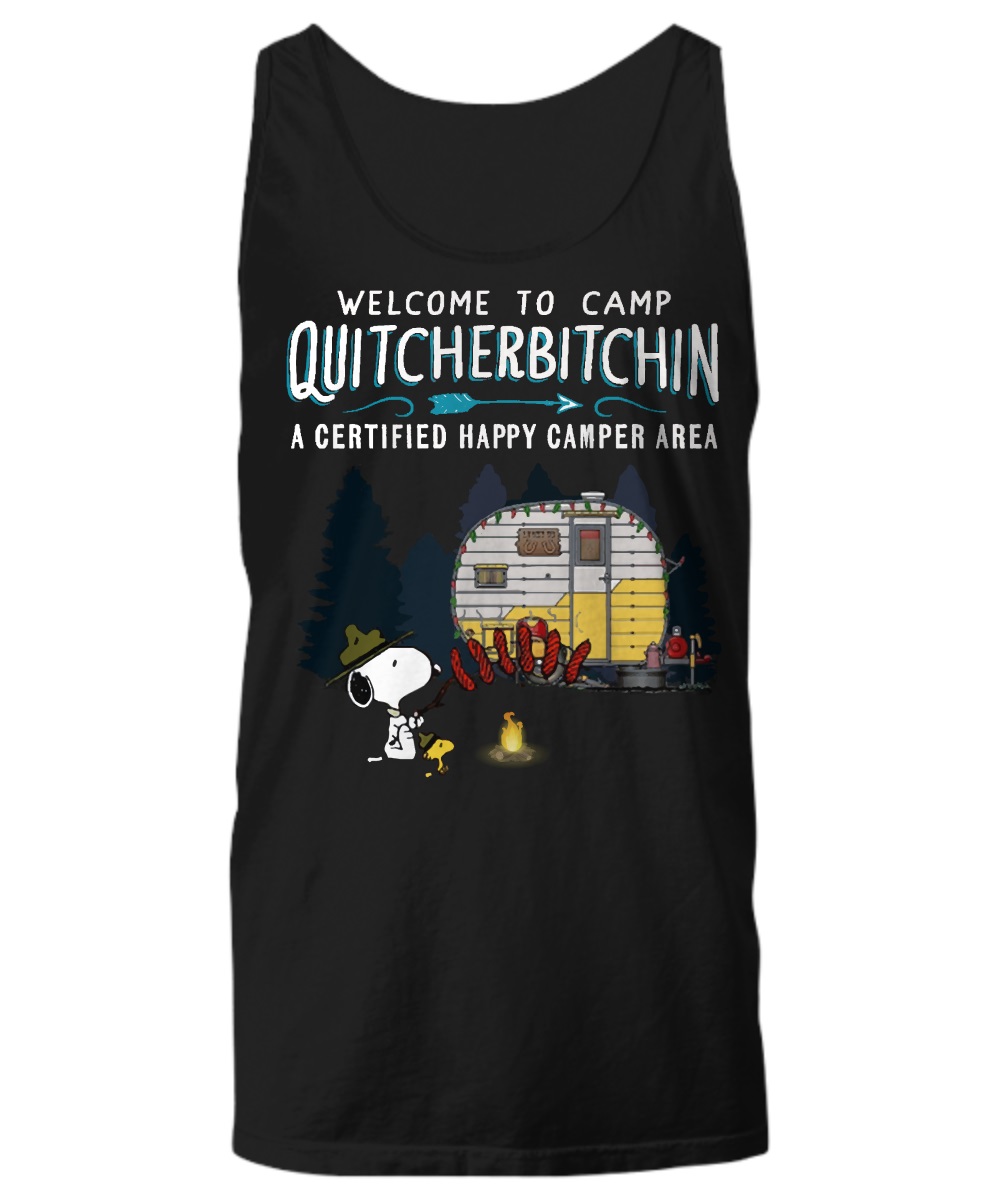 Snoopy welcome to cam quitcherbitchin happy camper shirt 2