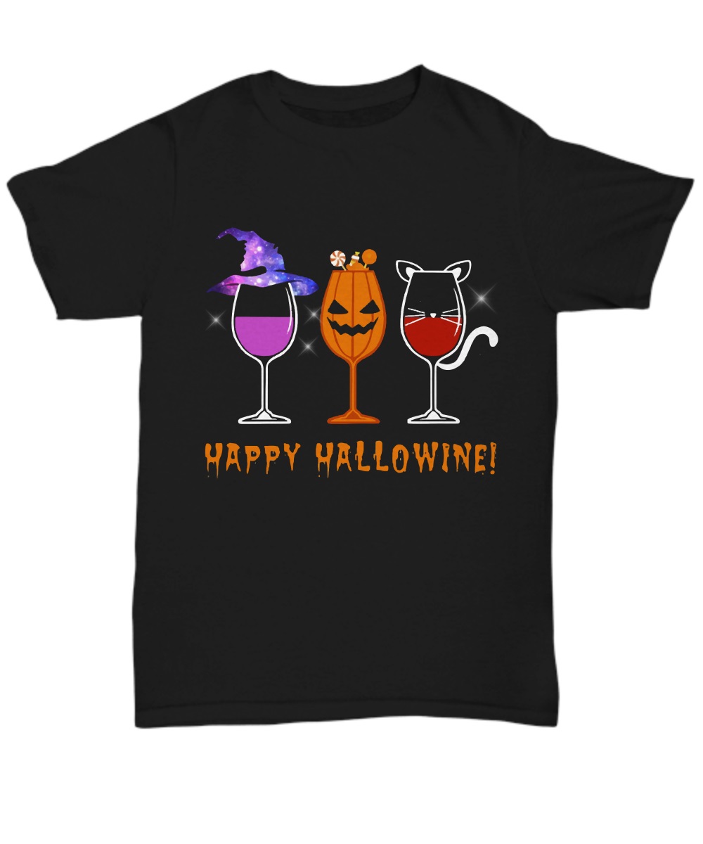 Happy Hallowine cat hallowine shirt, premium tee, unisex tee 3