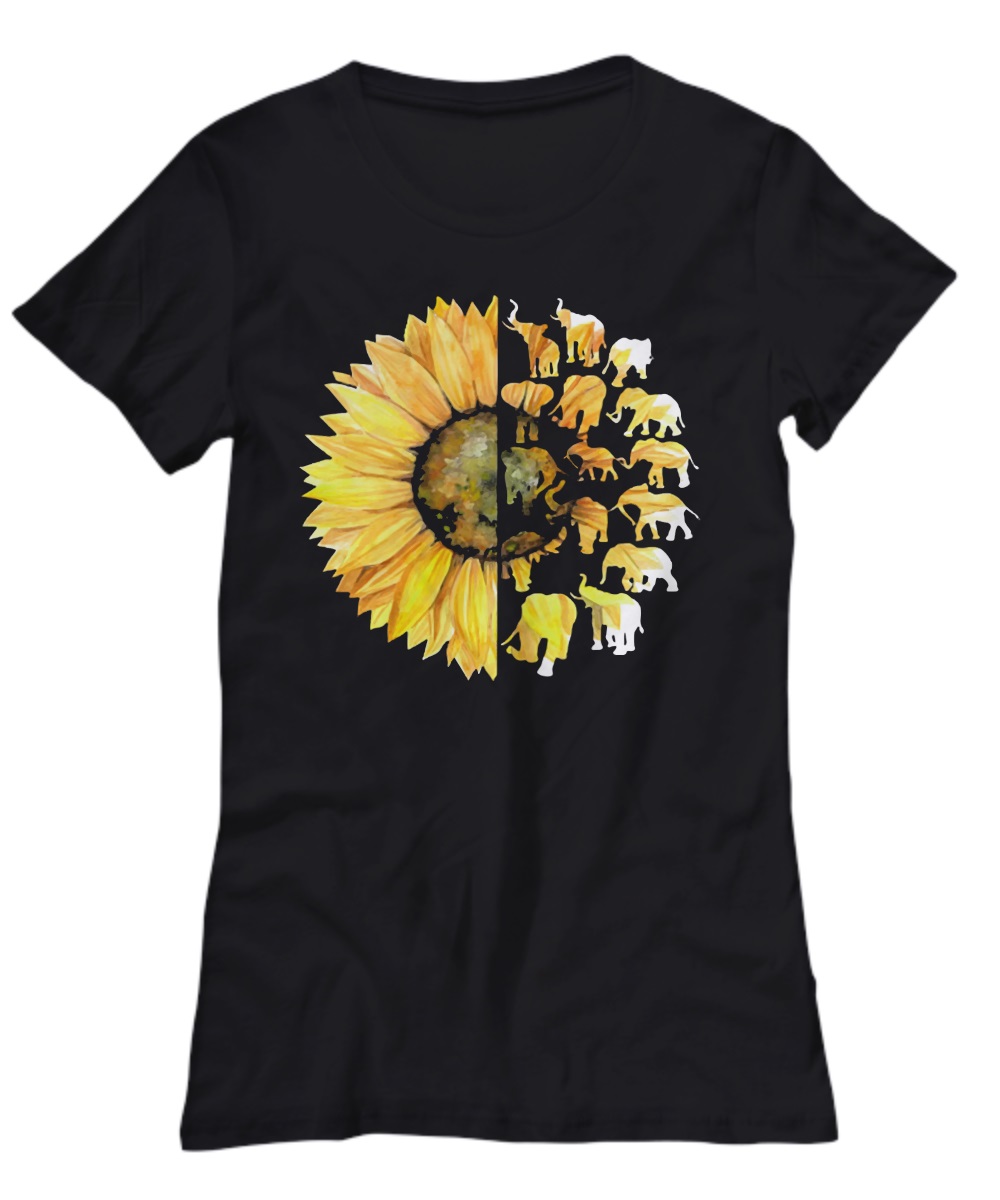 Earth sunflower elephants shirt, women's tee, hoddie 7