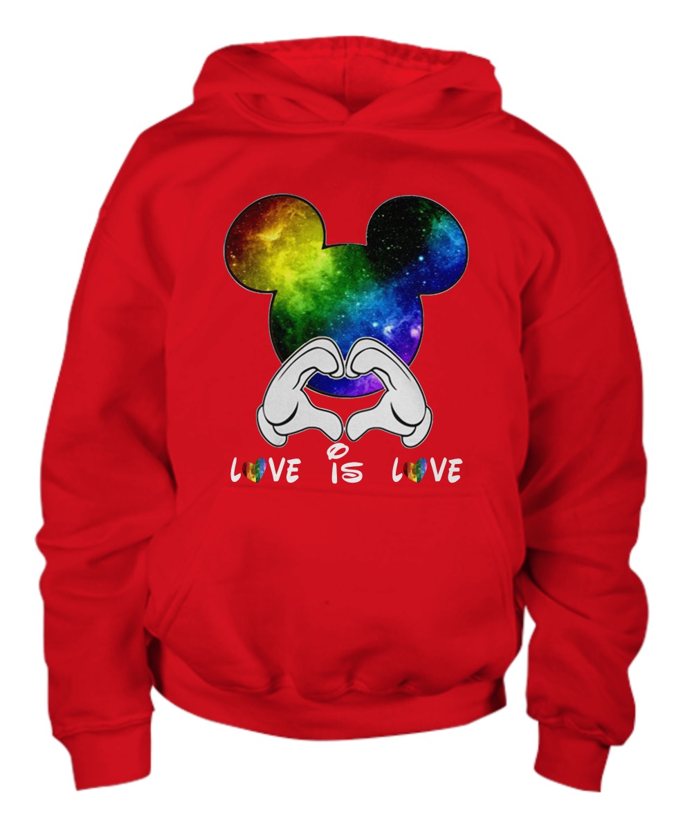 Mickey love is love LGBT shirt, sweatshirt,unisex tee 1