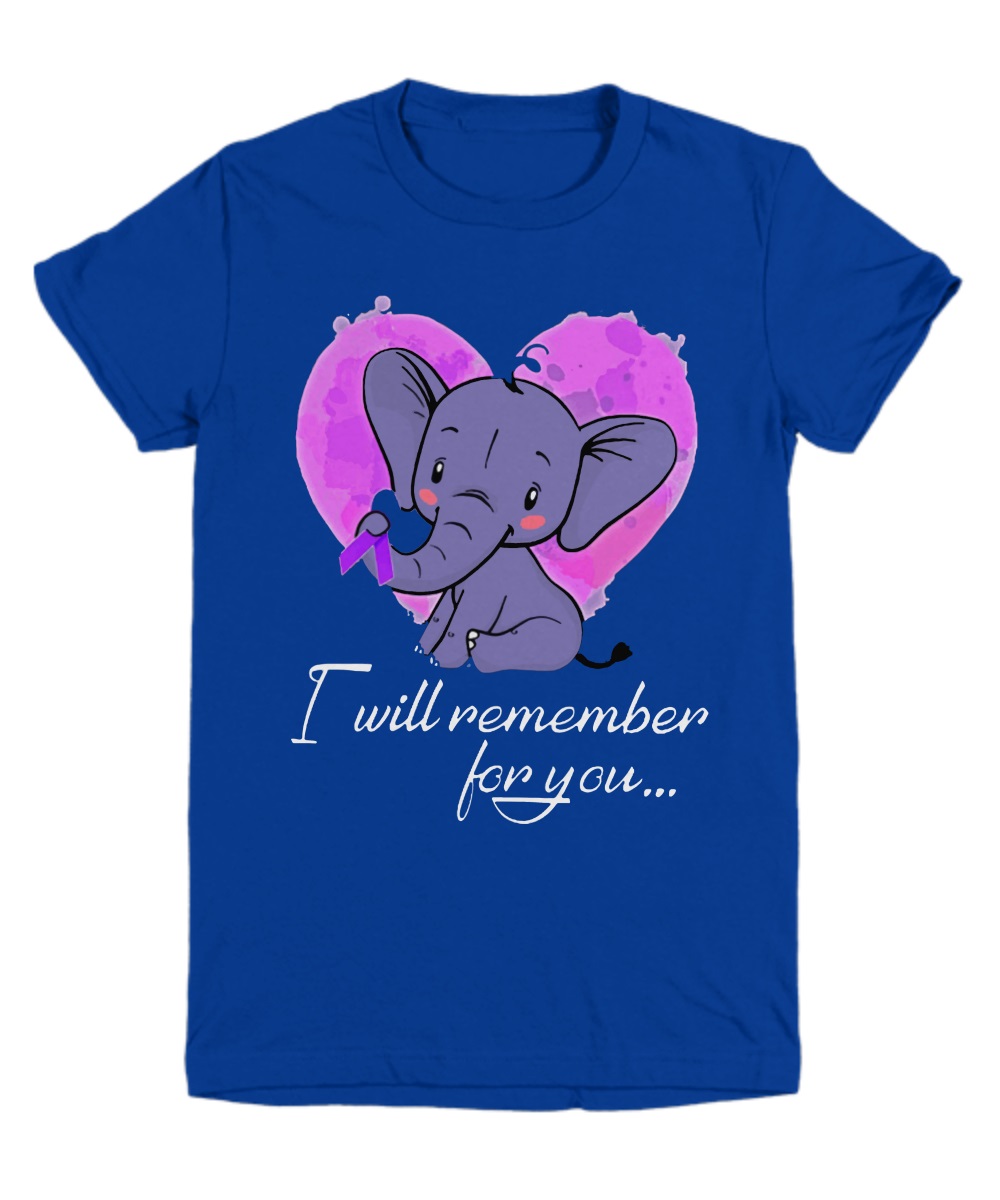 Autism Awareness elephant I will remember for you shirt 3