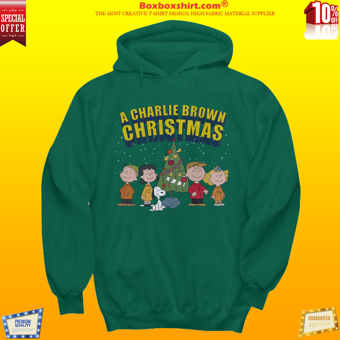 A Charlie Brown Christmas sweatshirt and hoodies