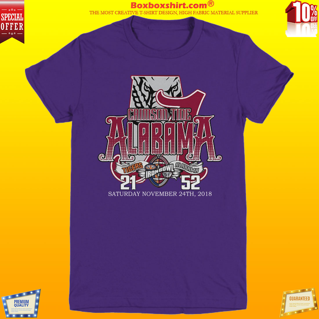Alabama Crimson Tide and Auburn Tigers shirt