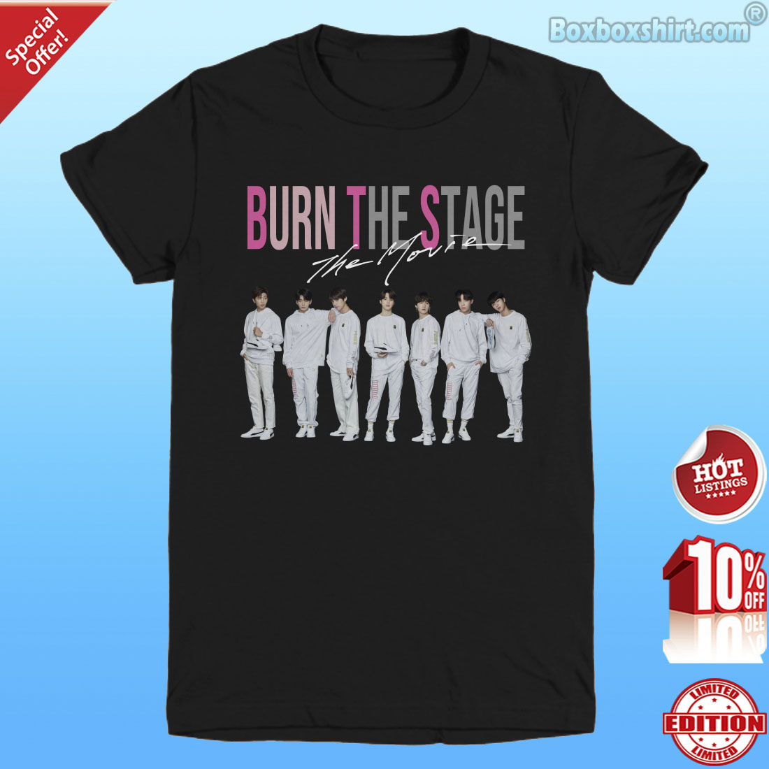 BTS burn the stage the movie shirt