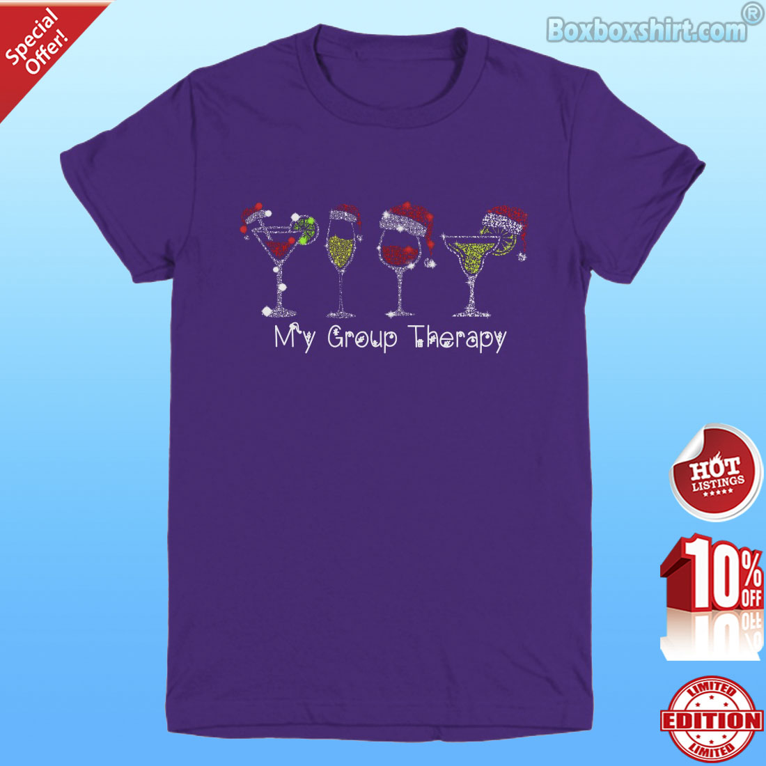 Christmas wines my group therapy shirt