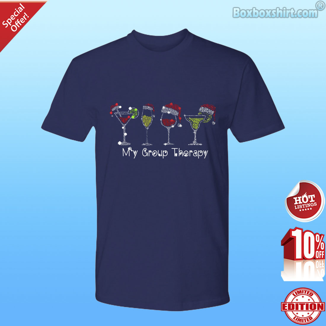 Christmas wines my group therapy shirt