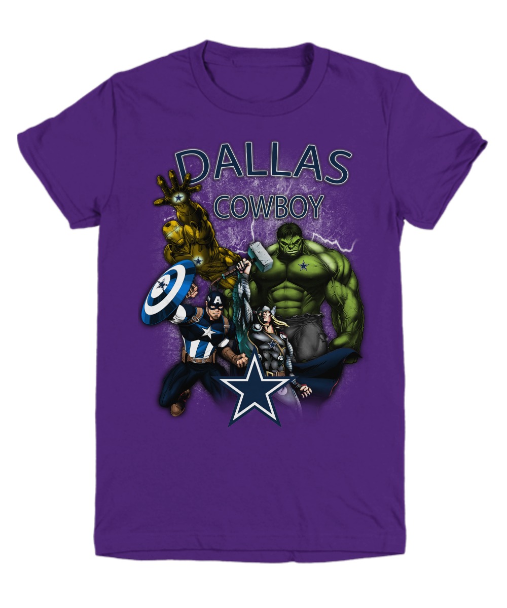 Dallas Cowboys logo Avenger heroes Hulk Captain American Thor Ironman shirt