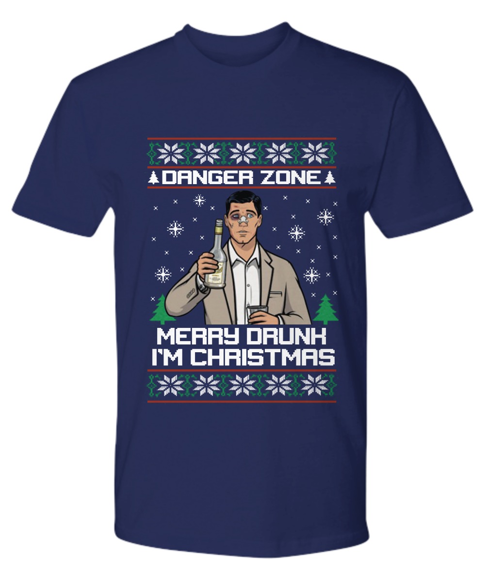 Danger zone Merry drunk I'm Christmas ugly Christmas sweater shirt