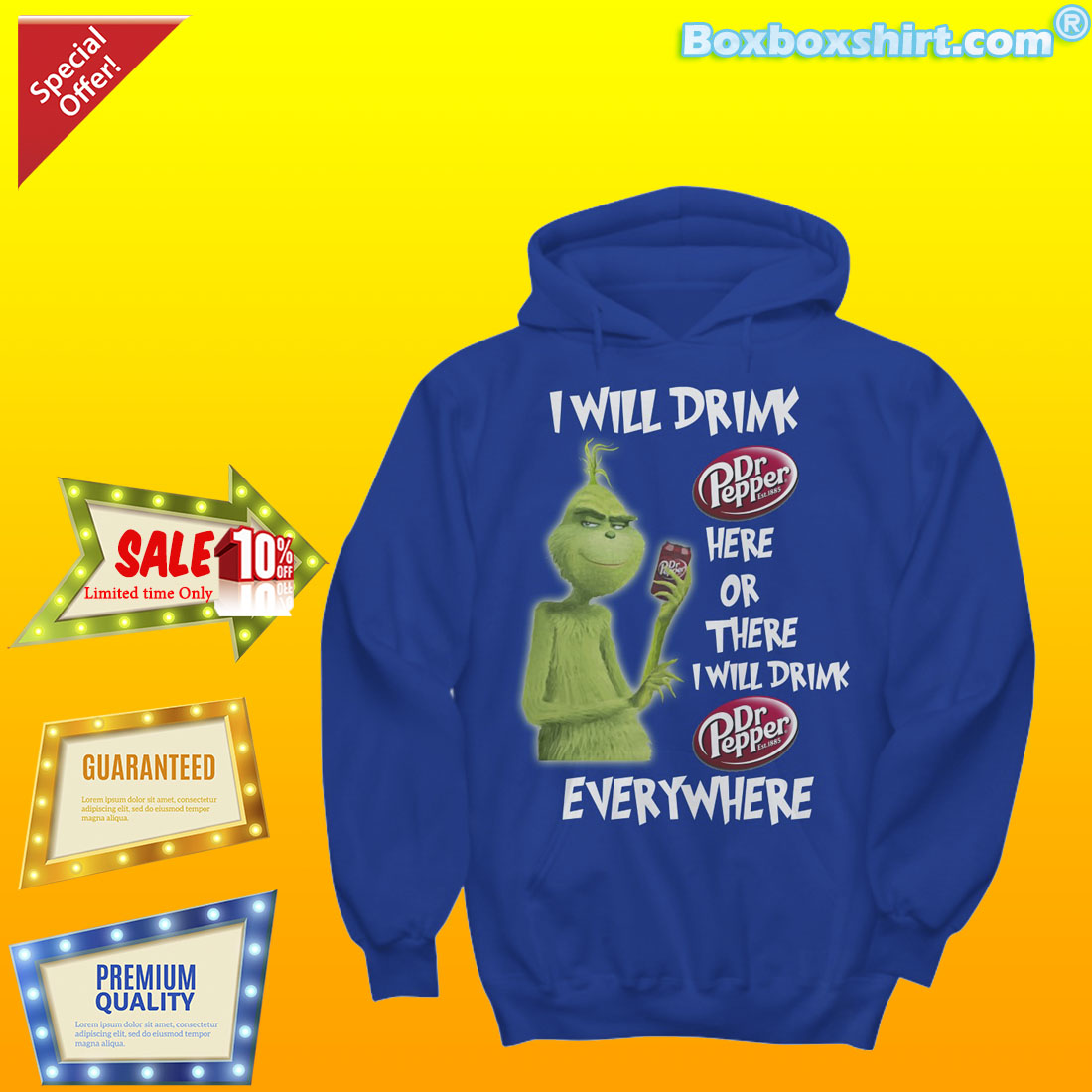 I will drink Dr Pepper here or there everywhere shirt