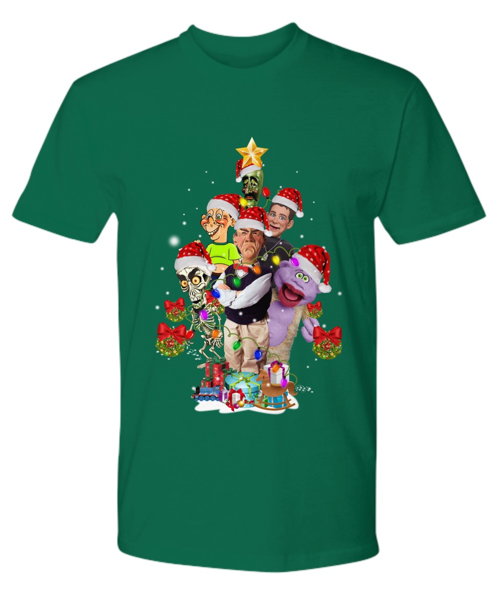 Jeff Dunham minding the monsters Christmas tree shirt