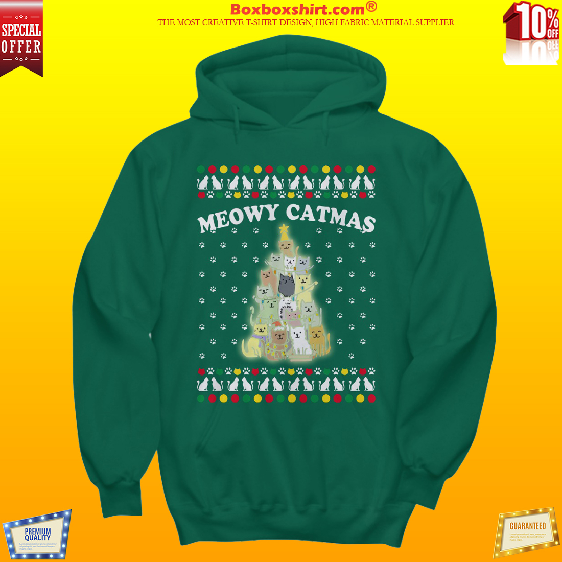 Meowy Catmas ugly Christmas sweater and hoodies