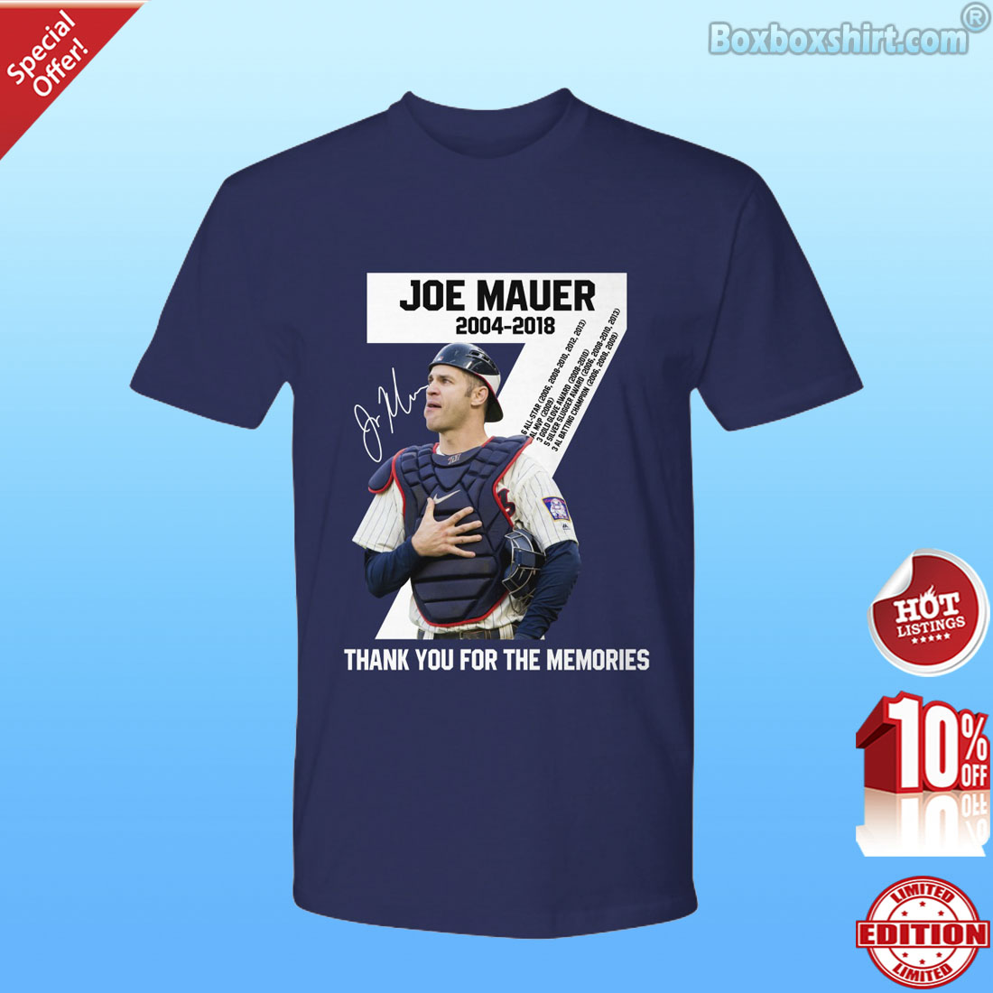Minnesota Twins Joe Mauer retirement thank you for the memories shirt