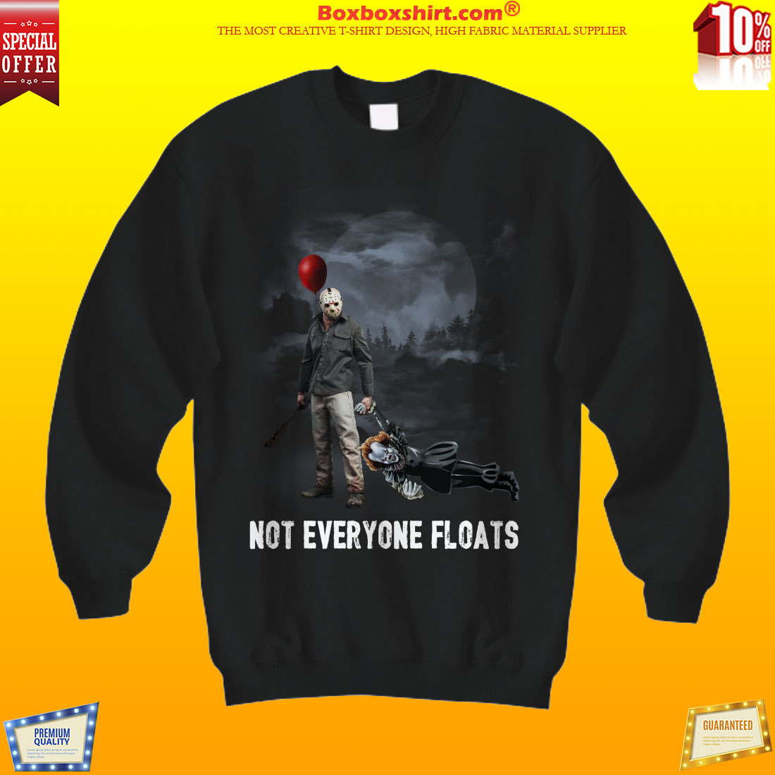 Pennywise and Jason not everyone floats shirt