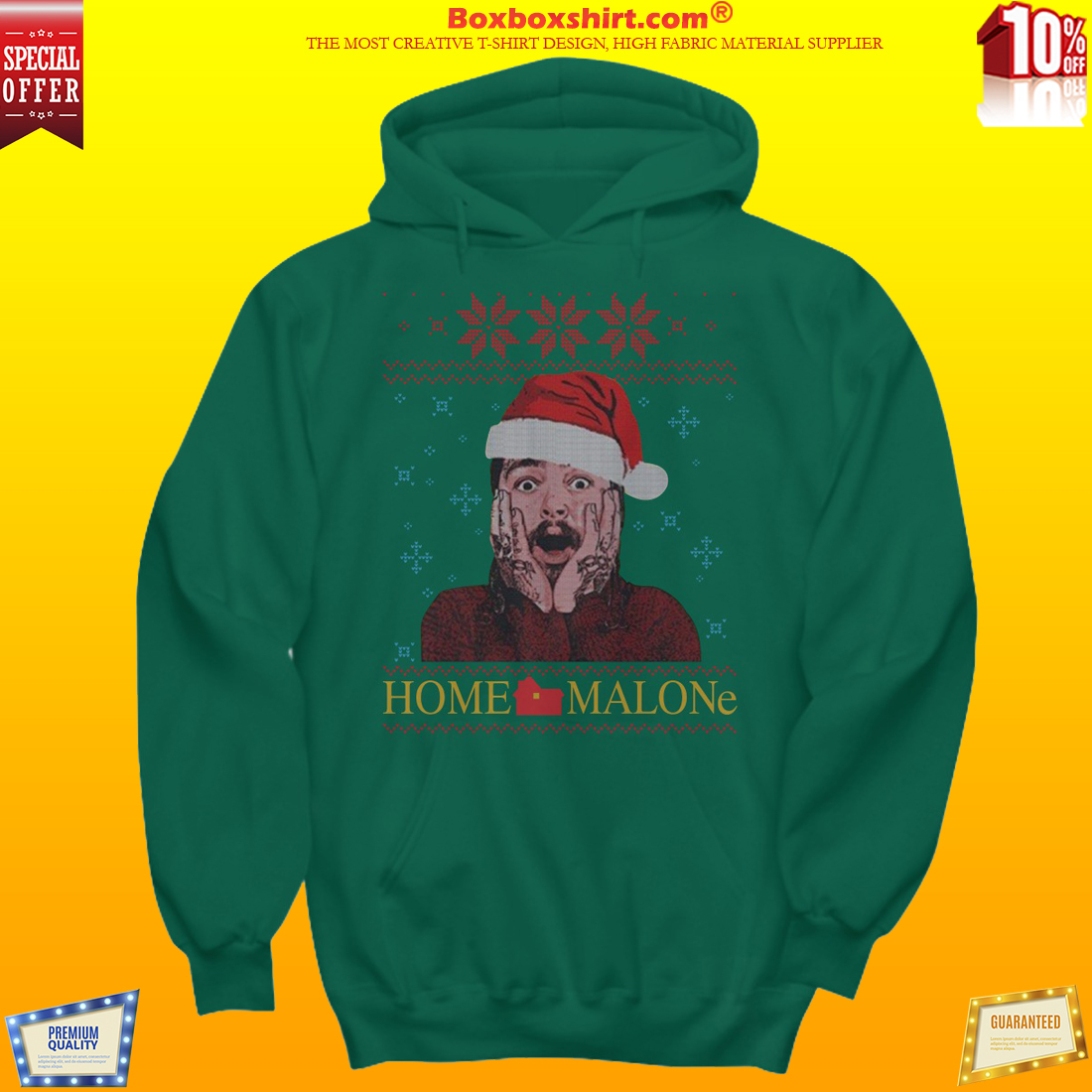Post Malone home Malone ugly Christmas shirt