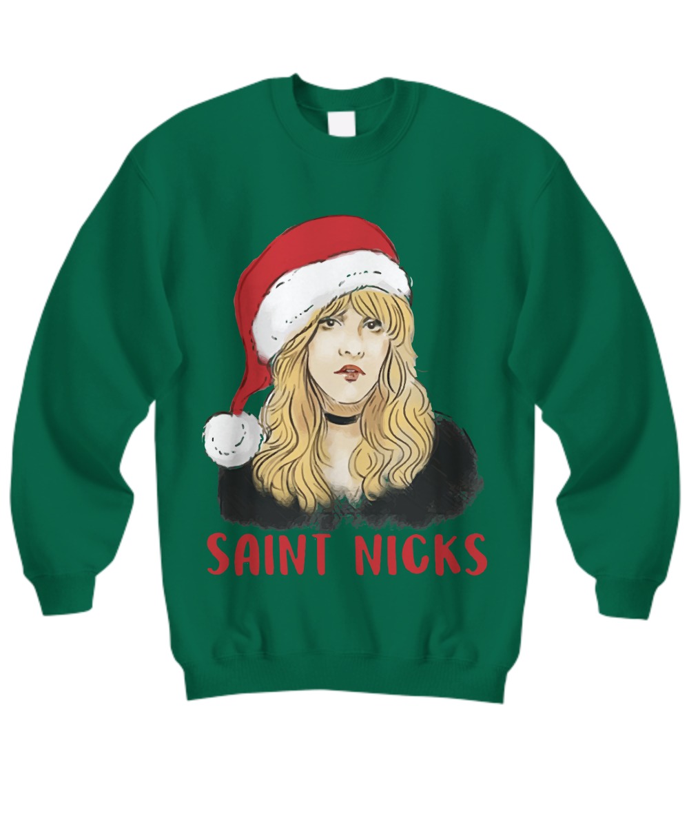Stevie Nicks saint nicks santa hat sweatshirt
