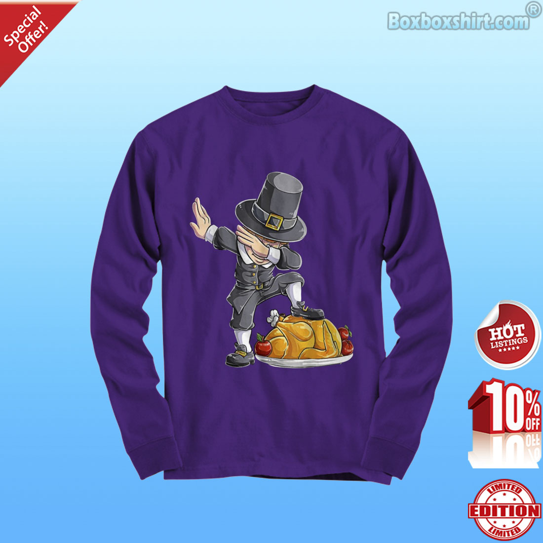 Thanksgiving Dabbing Pilgrim Turkey shirt