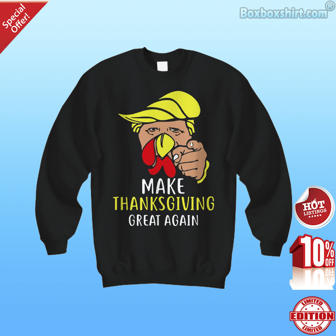 Trump turkey face make thanksgiving great again shirt