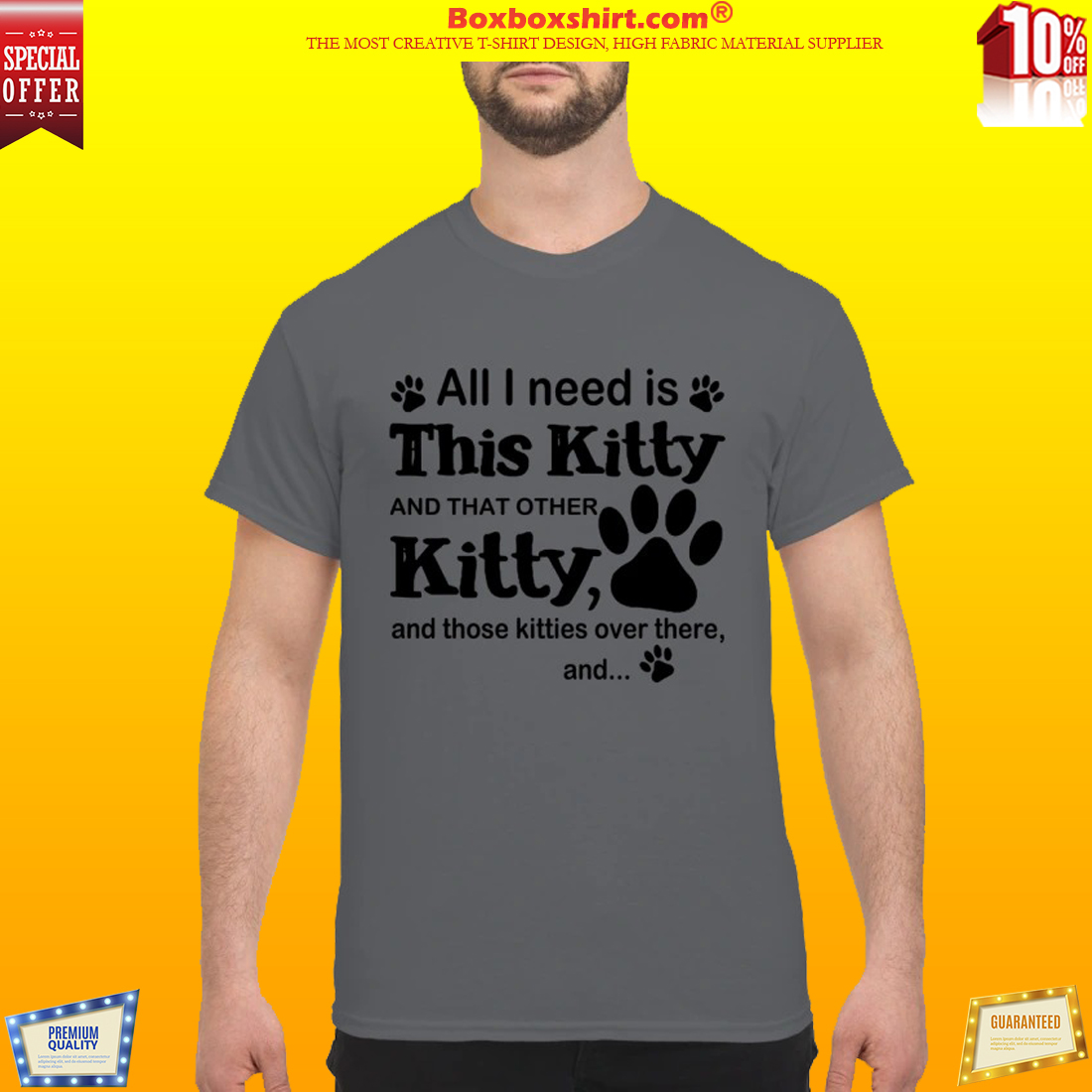 All I need is this kitty and that other kitty classic t shirt