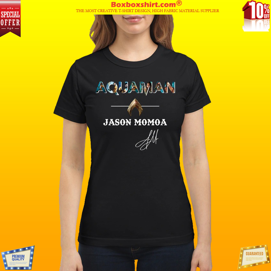 Aquaman Jason Momoa sign classic shirt and sweatshirt