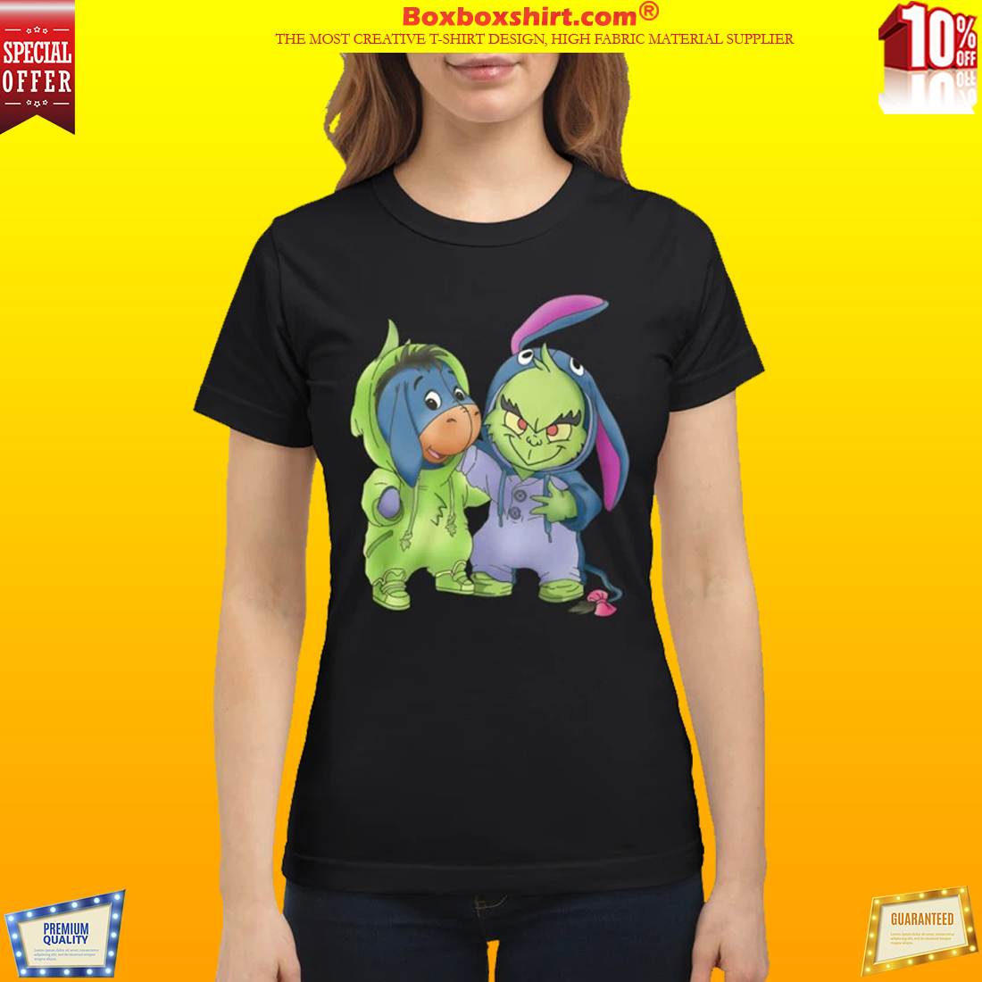 Baby Grinch and Eeyore classic shirt