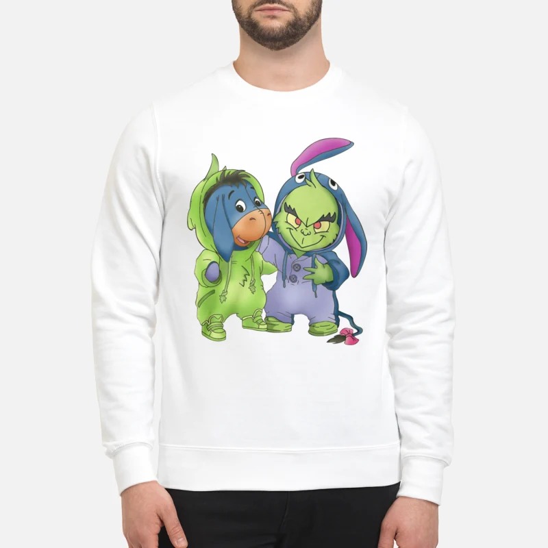 Baby Grinch and Eeyore sweatshirt