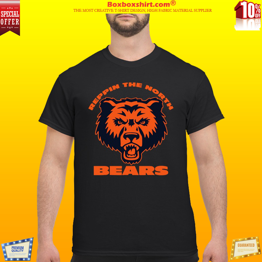 Chicago bears repping the North bears shirt