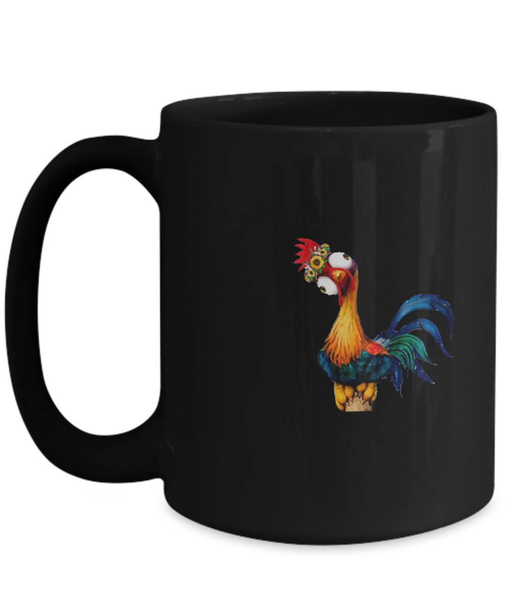 Chicken hei hei welcome to the coop we are all cluckin crazy 15oz black mug