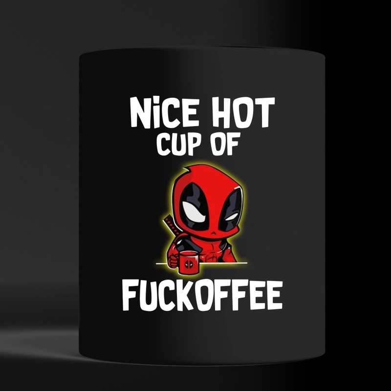 Deadpool nice hot cup of fuckoffee mug