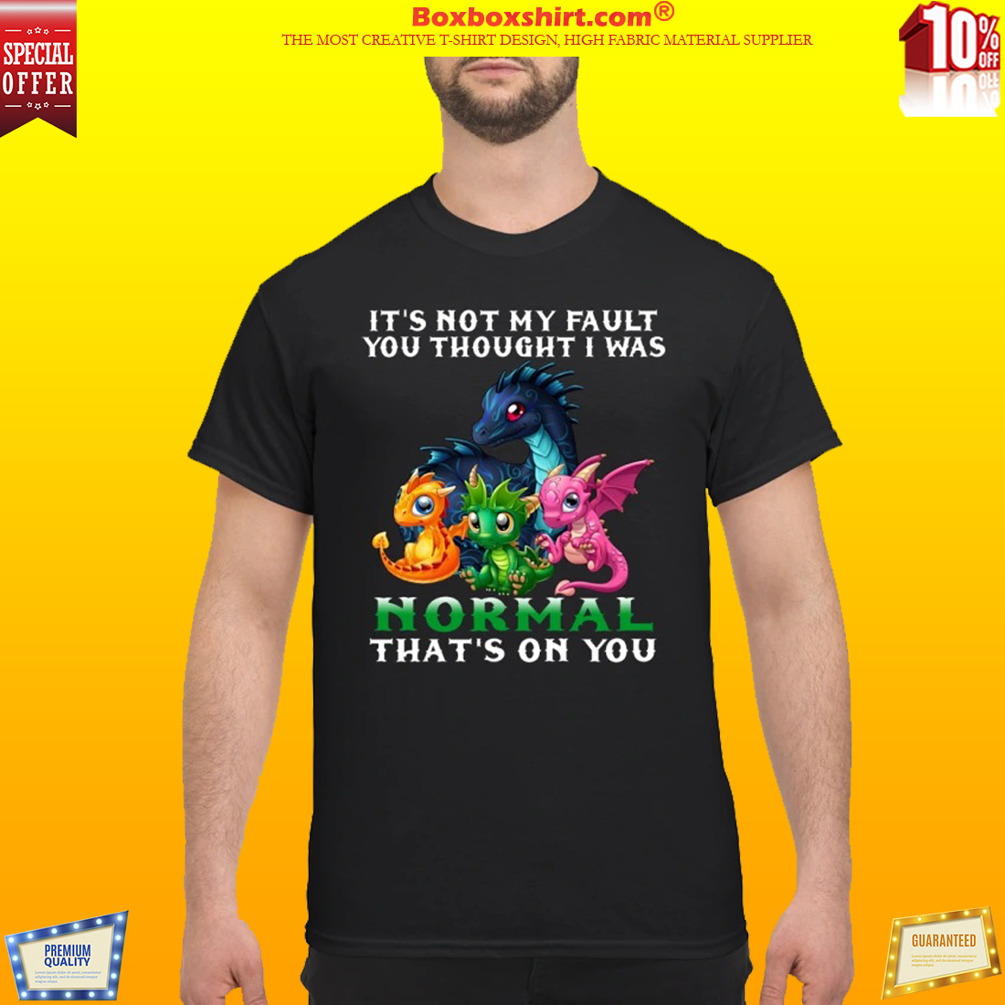 Dragon It not my fault you thought I was normal that on you shirt