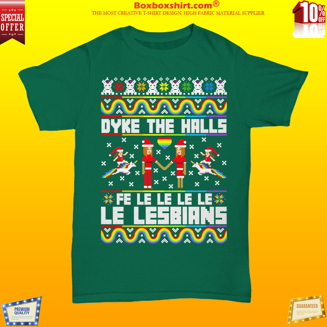 Dyke the halls le lesbians sweater shirt