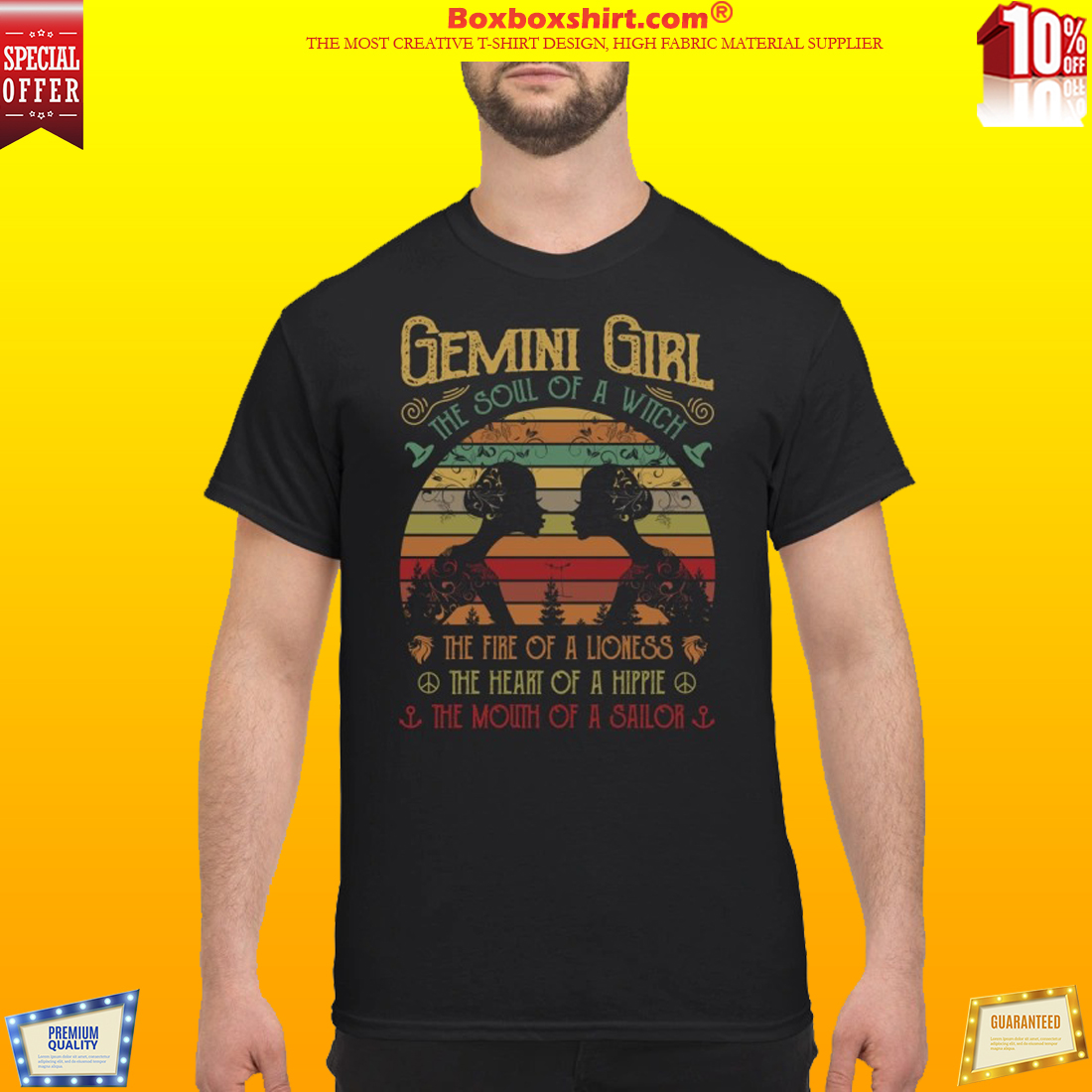 Gemini girl the soul of a witch the fire of lioness classci shirt