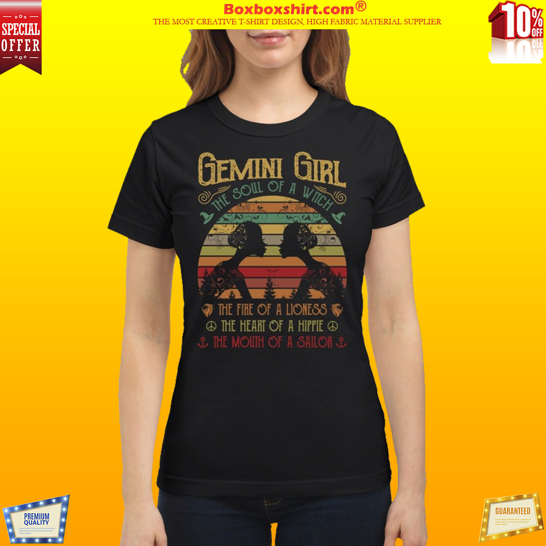 Gemini girl the soul of a witch the fire of lioness shirt