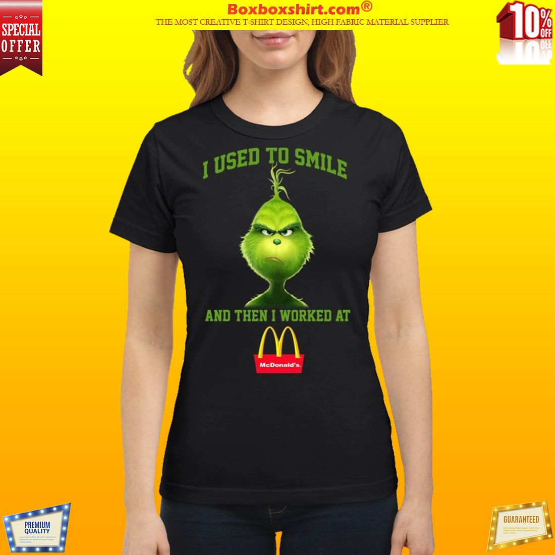 Grinch I used to smile then worked at MacDonald classic shirt