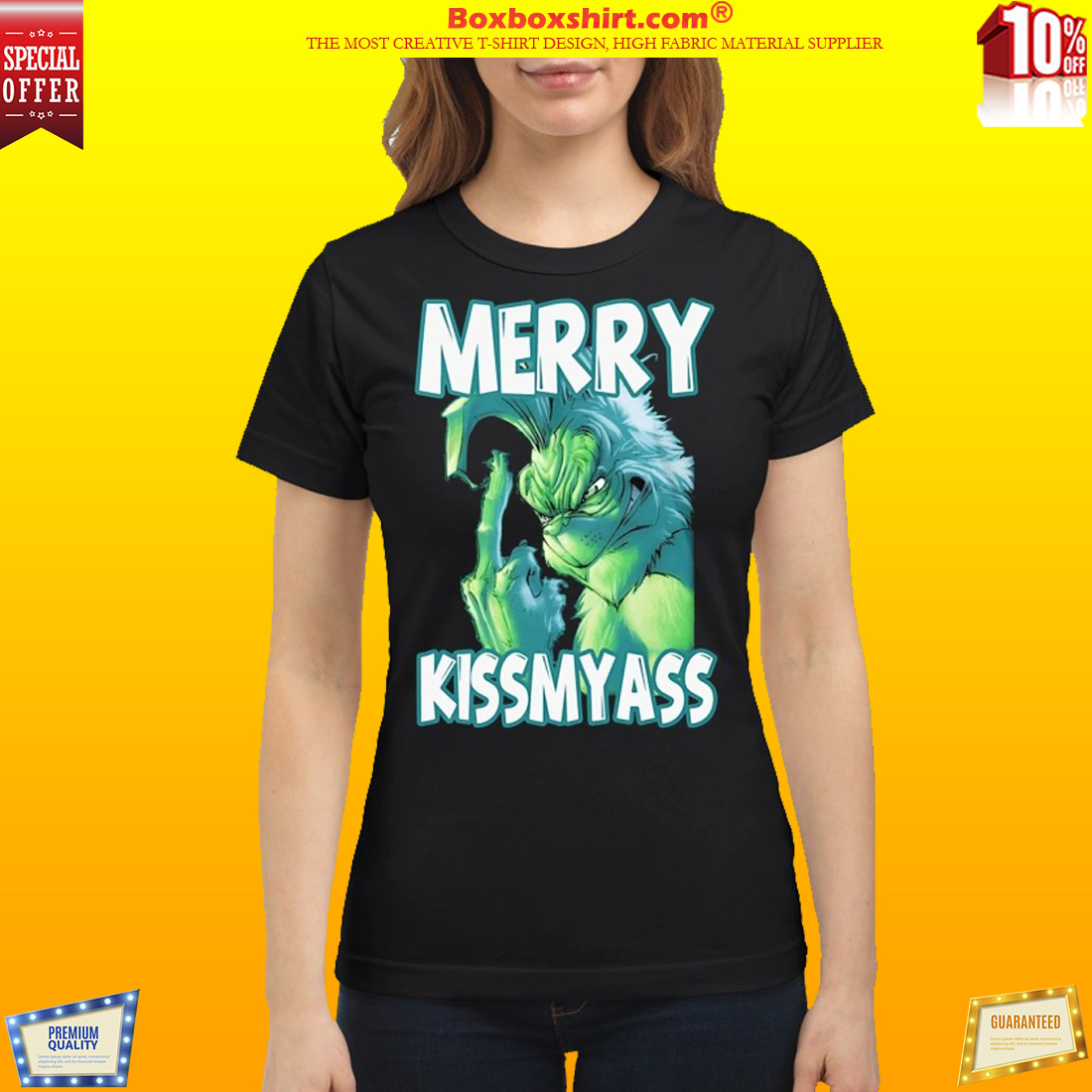 Grinch Merry Kissmyass classic shirt