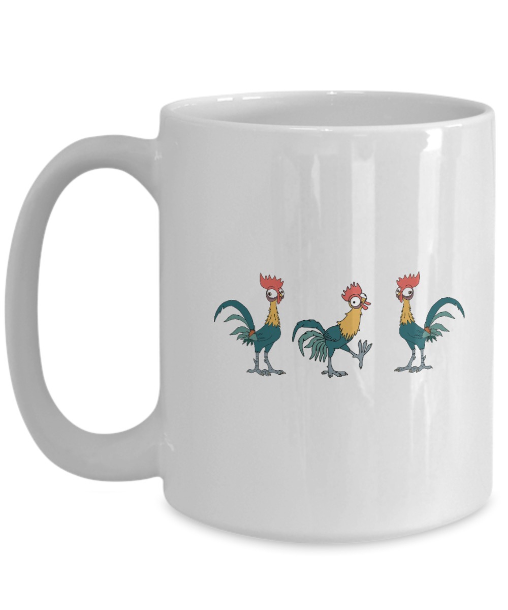 Hei hei chicken relax we are all crazy it is not a competition 15oz mug