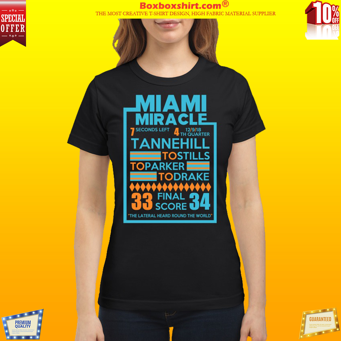 Miami Miracle Tannehill to stills to parker to drake classic shirt