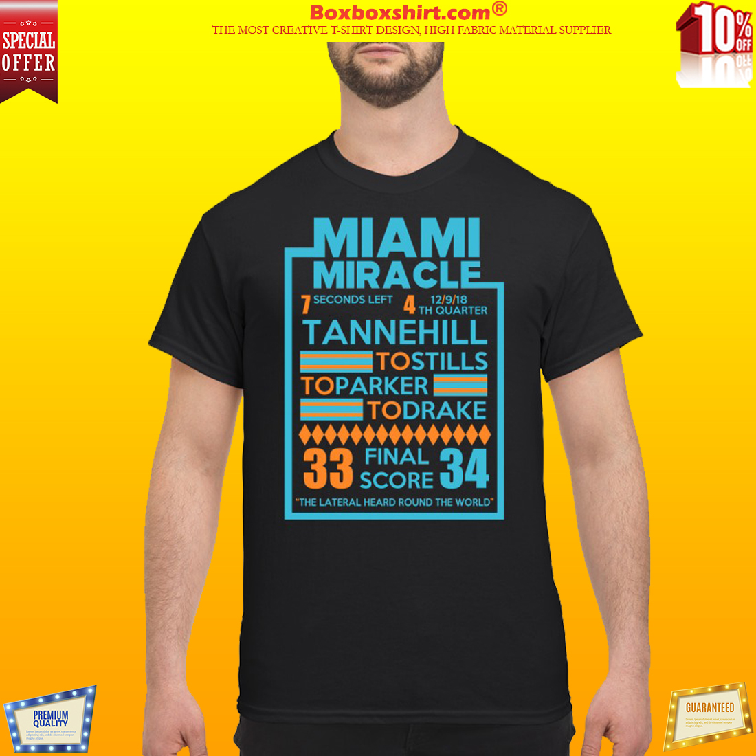 Miami Miracle Tannehill to stills to parker to drake shirt