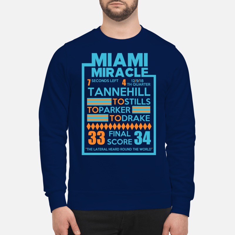 Miami Miracle Tannehill to stills to parker to drake sweatshirt